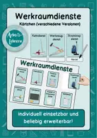 Vorschau - Bildkarten - Dienste im Werkraum (Ämterplan) - Kärtchen (mehrere Versionen) - Deckblatt