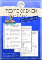 Vorschau - Arbeitsblätter - Texte ordnen: Der Angelausflug - Deckblatt
