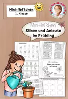 Vorschau - Arbeitsblätter - Mini-Heftchen Silben und Anlaute im Frühling | Klasse 1 - Deckblatt