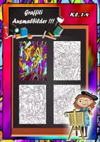 Vorschau - Stundenentwürfe - Graffiti Ausmalbilder - Deckblatt