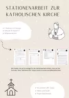 Vorschau - Arbeitsblätter - Stationenarbeit zur Katholischen Kirche - Deckblatt