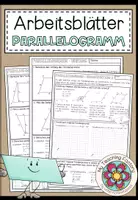 Vorschau - Arbeitsblätter - Parallelogramm – Messen, Konstruieren & Flächeninhalt | 5 Arbeitsblätter - Deckblatt