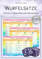 Vorschau - Arbeitsblätter - Lustige Würfelsätze - Leseübung zum Frohes Lernen - Deckblatt