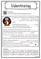 Vorschau - Unterrichtsreihen - Valentinstag Lückentext mit Wortspeicher - Deckblatt
