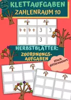 Vorschau - Fördermaterial/Inklusion - Klettaufgaben: Herbstblätter / ZR 10 - Deckblatt