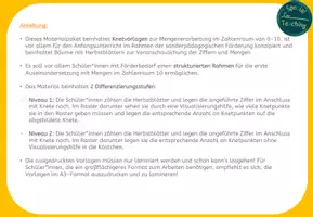 Vorschau - Fördermaterial/Inklusion - Knetvorlagen: Herbstblätter / ZR 10 - Seite 1