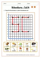 Vorschau - Arbeitsblätter - Koordinatensystem - Schatzsuche im Klassenzimmer - Seite 1