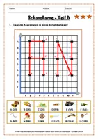 Vorschau - Arbeitsblätter - Koordinatensystem - Schatzsuche im Klassenzimmer - Seite 2