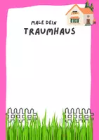 Vorschau - Mal- und Bastelvorlagen - Male dein TRAUMHAUS - Deckblatt