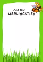 Vorschau - Mal- und Bastelvorlagen - Male dein LIEBLINGSTIER - Deckblatt