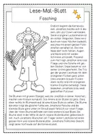 Vorschau - Arbeitsblätter - Lese-Mal-Blätter KARNEVAL - Seite 2