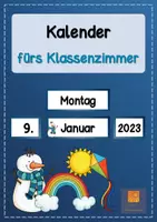 Vorschau - Bildkarten - täglicher Kalender Klassenzimmer zum Aufhängen Tafelkalender - Deckblatt