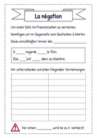 Vorschau - Arbeitsblätter - Grammaire - La négation / Die Verneinung - Seite 3