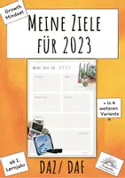 Vorschau - Arbeitsblätter - Meine Ziele für dieses Jahr (DAZ / DAF) - Deckblatt