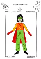 Vorschau - Arbeitsblätter - Kostümdesign zu Fasching/ Karneval, Kunst zeichnen lernen, Karneval - Seite 2