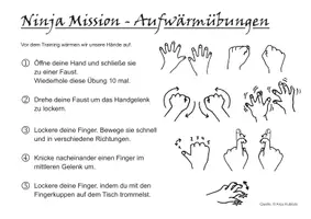 Vorschau - Fördermaterial/Inklusion - Ninja Mission 🥷🏻/ Motorik Schwungübungen / Lerneinheit - Seite 2