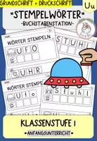 Vorschau - Arbeitsblätter - Stempelwörter "Buchstabe Uu" I Buchstabenstation I Kl. 1 - Deckblatt