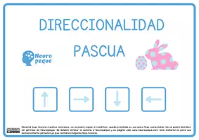 Vista previa - Tarjetas / Manipulativos - Direccionalidad pascua - página 1