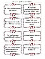 Vorschau - Aufgabenkarten - Speaking Question Cards - Food Edition - Seite 1