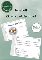 Vorschau - Arbeitsblätter - Leseheft sinnentnehmendes Lesen - Gustav und der Hund - Klasse 2+3 - Deckblatt