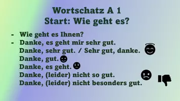 Vorschau - Unterrichtsreihen - Wortschatz A1 05 Wie geht es? - Seite 1