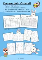 Vorschau - Mal- und Bastelvorlagen - Würfeln und Malen, Kreiere dein Osterei - Deckblatt