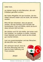 Vorschau - Arbeitsblätter - Fürbittgebet zum Erdbeben in Syrien und der Türkei lesen und schreiben - Spendenmaterial #ErdbebenTürkeiSyrien - Seite 3