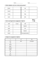 Vorschau - Arbeitsblätter - DaZ: Steigerung, Einsetzen von WIE oder ALS, Gegenteil finden - Seite 1