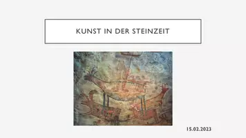 Vorschau - Präsentationen/Tafelbilder - Kunst in der Steinzeit - praktische Umsetzung - Naturfarbe herstellen - Seite 1