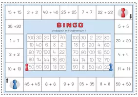 Vorschau - Spiele - Bingo Brettspiele Verdoppeln und Halbieren im Hunderterraum - Seite 1
