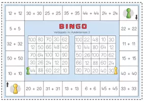Vorschau - Spiele - Bingo Brettspiele Verdoppeln und Halbieren im Hunderterraum - Seite 2