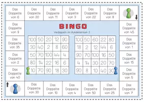 Vorschau - Spiele - Bingo Brettspiele Verdoppeln und Halbieren im Hunderterraum - Seite 3