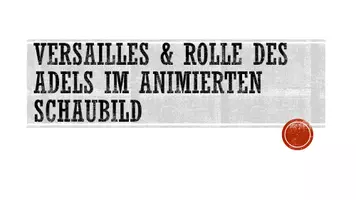 Vorschau - Präsentationen/Tafelbilder - Versailles & Rolle des Adels im animierten PowerPoint-Schaubild - Seite 1