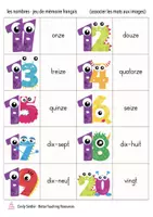 Aperçu - Jeux - les nombres jeu de mémoire FRANÇAIS - Page 2