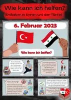 Vorschau - Text - Wie kann ich helfen? #ErdbebenTürkeiSyrien Präsentation und Comic - Ethik - Deckblatt