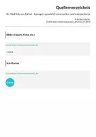 Vorschau - Arbeitsblätter - Dr. Mathilde von Zahnd - Aussagen sprachlich untersuchen und interpretieren - Seite 1