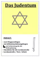 Vorschau - Arbeitsblätter - Judentum: Diagnosebögen / Checkliste / Test (Arbeit) - Deckblatt