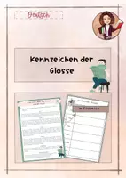 Vorschau - Arbeitsblätter - Die Textsortenmerkmale der Glosse (mit Interactive!) - Deckblatt