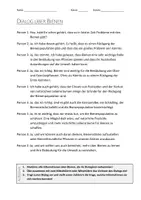 Vorschau - Arbeitsblätter - Dialogtext über Bienen - Deckblatt