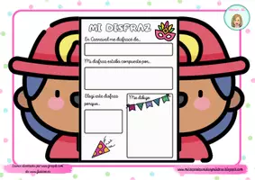 Vista previa - Manualidades / Dibujos para colorear - Mi disfraz de Carnaval - página 2