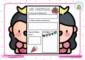 Vista previa - Manualidades / Dibujos para colorear - Mi disfraz de Carnaval - página 3