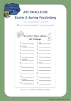 Vorschau - Arbeitsblätter - Brown Owl's Easter & Spring - ABC CHALLENGE - Deckblatt