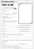 Vista previa - Hojas de trabajo - DESCRIBING PEOPLE - This is me (Writing) 2-times differentiated - página 2