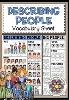 Vista previa - Hojas de trabajo - DESCRIBING PEOPLE - Vocabulary Sheet - Portada