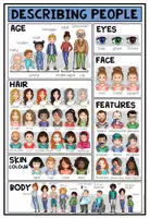 Vista previa - Hojas de trabajo - DESCRIBING PEOPLE - Vocabulary Sheet - página 1