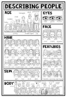 Vista previa - Hojas de trabajo - DESCRIBING PEOPLE - Vocabulary Sheet - página 2