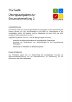 Vorschau - Arbeitsblätter - Anwendungsorientierte Übungsaufgabe Binomialverteilung 2 - Seite 1