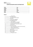 Vorschau - Arbeitsblätter - Questions with question words - simple present - W-Fragen - Deckblatt