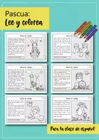 Vorschau - Arbeitsblätter - Pascua / Ostern: lesen und malen (Spanisch) - Seite 2