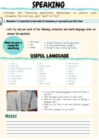 Vista previa - Hojas de trabajo - Speaking & Writing. B1-B2. Useful Language and Real prompts - página 1